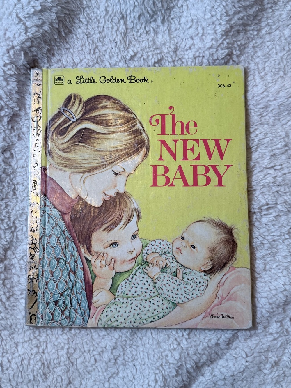 Little Golden Book The New Baby - Yellow Hardcover Kids Book